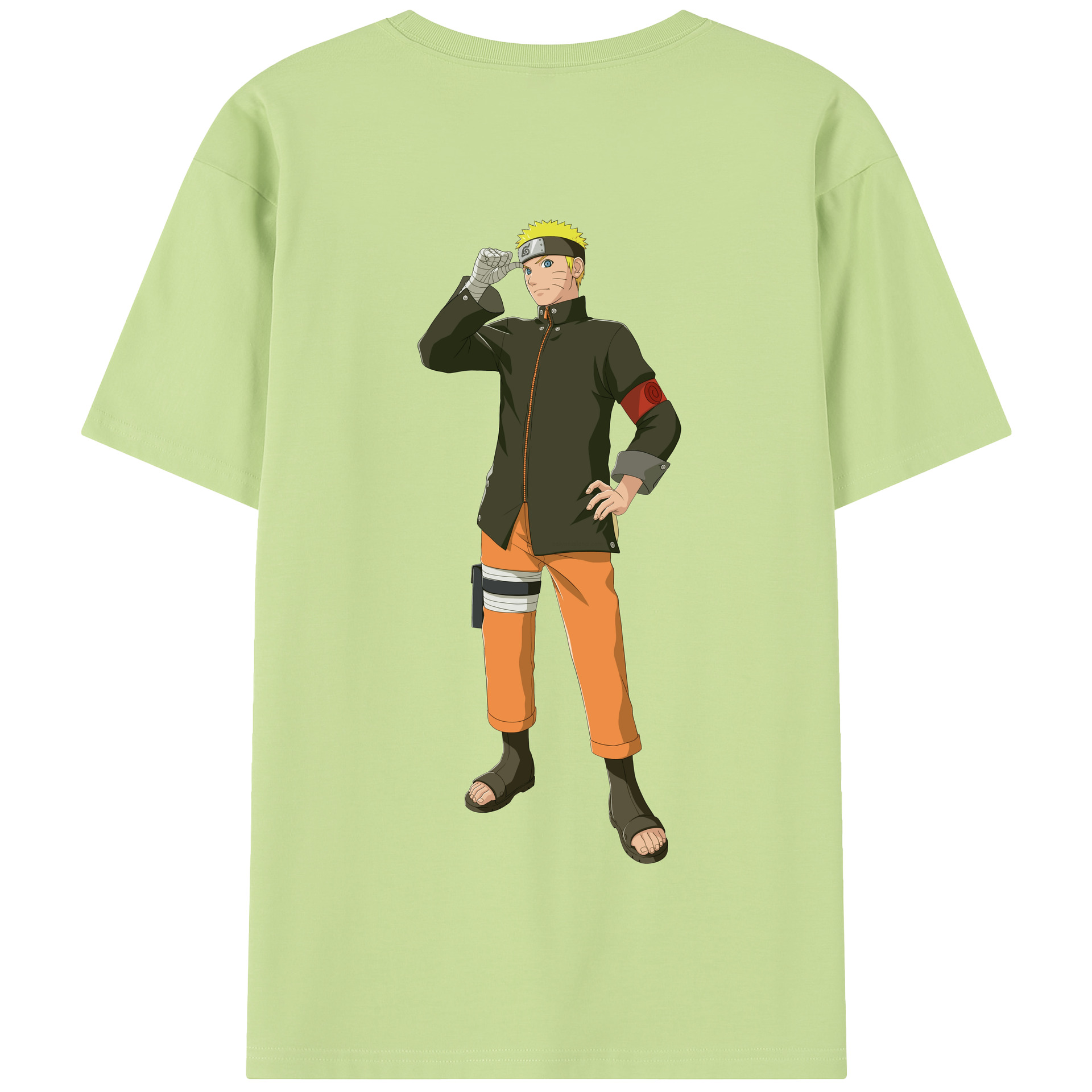 （画像用） NARUTO -ナルト- うずまき ナルト Uzumaki Naruto 綿100％半袖Tシャツ（背面プリント）